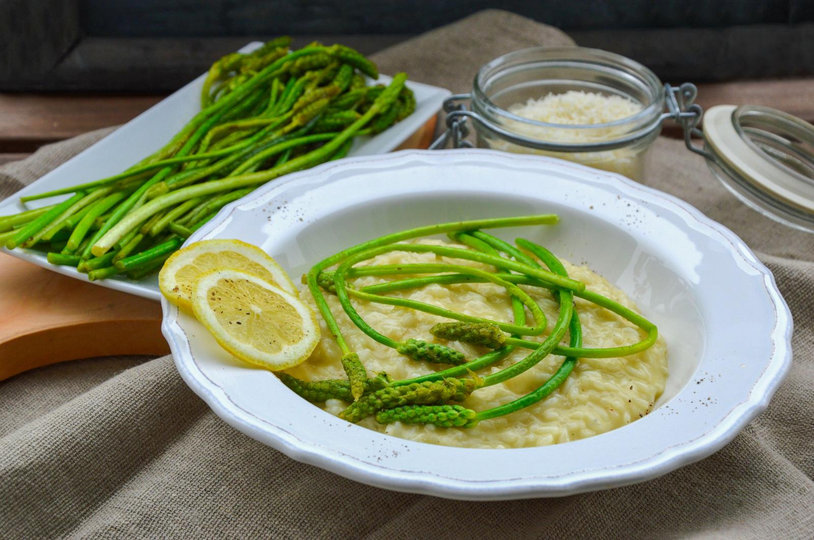 Risotto con asparagi selvatici